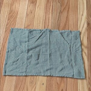 Hanna Andersson Green and White Striped Blanket